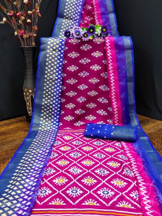 Soni 126 Latest Designer Ethnic Wear Cotton Silk Ikkat Saree Collection